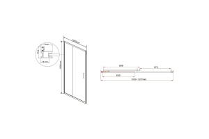 Душевая дверь Vincea Garda 135х190 хром стекло прозрачное - 2