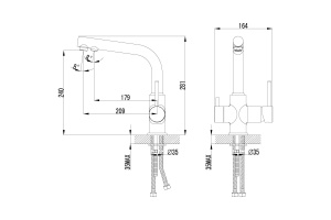 Смеситель Lemark Comfort для кухонной мойки LM3061C - 2