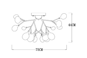 Потолочная люстра Arte Lamp Candy A7274PL-27WH - 2