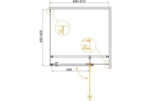 Душевой уголок Cezares Valvola A 1 90 C Cr - 3