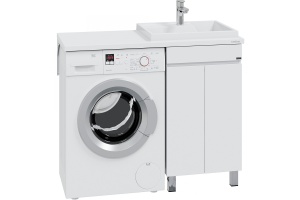 Тумба под раковину над стиральной машиной напольная Санта Марс 48 белый