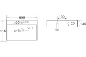 Раковина SantiLine SL-1003MB - 2