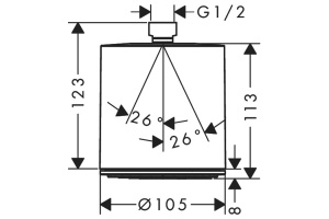 Верхний душ Hansgrohe Pulsify 105 1jet белый матовый - 2