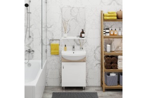 Мебель для ванной Onika Эко 52 белый/дуб сонома (105204)