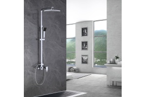 Душевая стойка ABBER Wasserfall с изливом, хром (AF8616) - 2