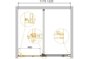 Душевая дверь в нишу Cezares Stream BF 1 120 C Cr - 3