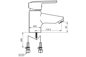 Смеситель для раковины KAISER Orbit (20011) - 2