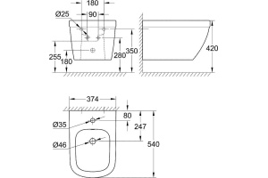 Биде подвесное Grohe Euro Ceramic 3920800H - 2