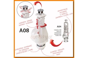 Сливной механизм AlcaPlast  (A08) - 3