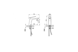 Смеситель для раковины Bien Lucca никель - 2