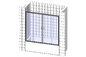 Шторка на ванну BelBagno Uno VF 2 150/145 C Cr - 3