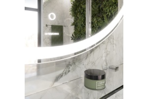 Зеркало круглое STWORKI Мальмё 100 с подсветкой, сенсор на зеркале, круглое, настенное, российское - 3