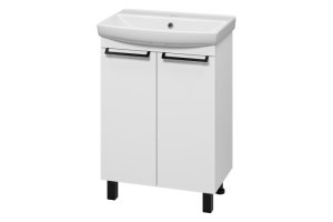 Тумба с раковиной Misty Клермонт 60 белая матовая