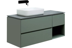 Тумба под раковину Allen Brau Infinity 120 L серо - зеленый матовый - 2