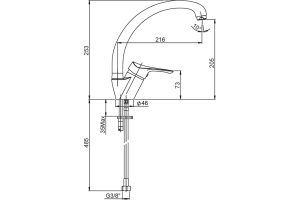 Смеситель для кухни Paini Dilos 76CR570KM - 2