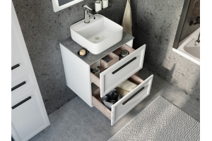 Тумба с раковиной STWORKI Эстерсунд 60 белая матовая, роверелла - 3