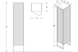 Шкаф-пенал Armadi Art Monaco L черный глянец - хром - 3