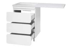 Тумба под стиральную машину Misty Чегет 55 белая глянцевая - 2