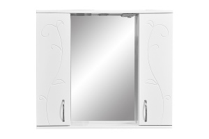 Зеркало-шкаф Stella Polar Фантазия 80 с подсветкой белый