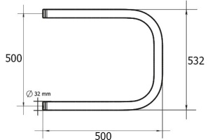 Водяной полотенцесушитель Terminus П-образный 500x500 Хром - 3