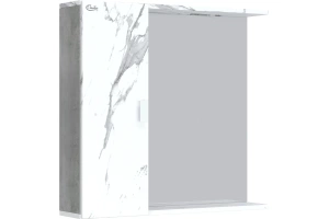 Зеркало-шкаф Onika Марбл 75 мрамор/камень бетонный (207524)