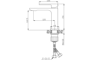 Смеситель для раковины BelBagno Luce хром (LUC-LVM-CRM) - 2