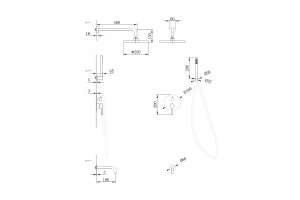 Душевая система Abber Wasser Kreis розовое золото - 2