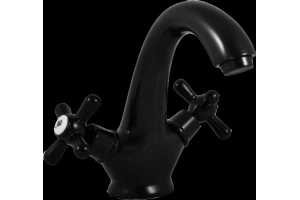 Смеситель для раковины Rav Slezak Morava retro черный матовый
