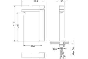 Смеситель Timo Selene 3011/17F для раковины-чаши - 3