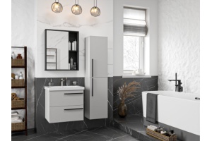 Шкаф-пенал Misty Ненси 35 серый матовый - 3