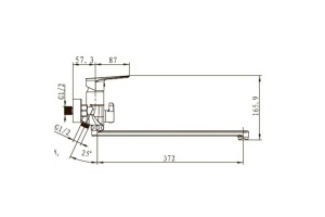 Смеситель Kaiser Atrio 60055 универсальный - 2