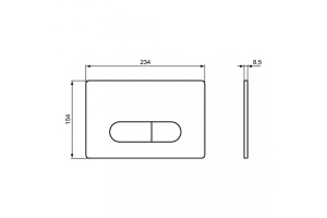 Кнопка смыва Ideal Standard Prosys Oleas P1 хром (R0116AA) - 3