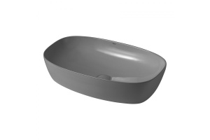 Раковина накладная Abber Rechteck 60.5х39 серый матовый