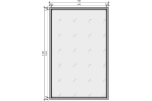 Зеркало Armadi Art Monaco 70х110 с подсветкой белый - золото - 3