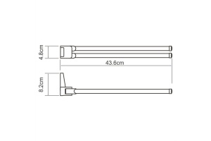 Lopau K-6031 Держатель полотенец двойной - 3