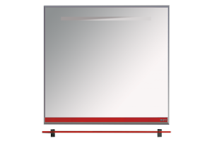 Джулия - 85 Зеркало с полочкой 12 мм красное