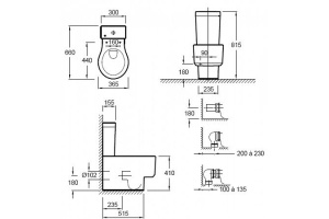 Чаша для унитаза-компакта Jacob Delafon Viragio 4449K - 3