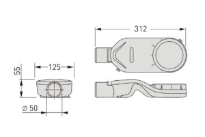 Сифон для душевого лотка Berges черный - 2