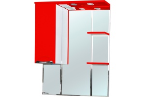 Зеркало-шкаф Bellezza Альфа 75 L красный