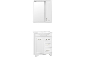 Мебель для ванной Style Line Олеандр-2 65 Люкс 3 ящика, белая