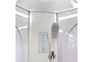 Душевая кабина Deto L 80х80 с гидромассажем, хром (L680LED+GM) - 3