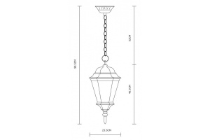Уличный подвесной светильник Arte Lamp Genova A1204SO-1BN - 3