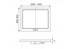 Душевой поддон прямоугольный RGW GWS-21 03150280-01 - 3