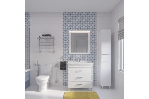 Тумба с раковиной STWORKI Хальмстад 80 белая - 3