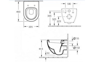 Унитаз подвесной Esbano Aster с сиденьем микролифт, черный матовый (ESUPASTEBM) - 3