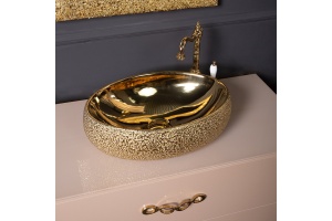 Раковина накладная Armadi Art NeoArt 48 золото - 2