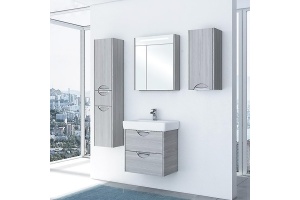 Шкаф-пенал AQUATON Сильва L дуб фьорд, с бельевой корзиной - 3