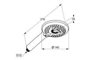 Душевая лейка Kludi Freshline (6790005-00) - 2