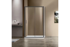 Душевой уголок Vincea Garda 140х90 профиль сталь стекло прозрачное