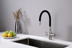 Смеситель для кухни Paulmark Salix с гибким изливом сталь - черный матовый - 2